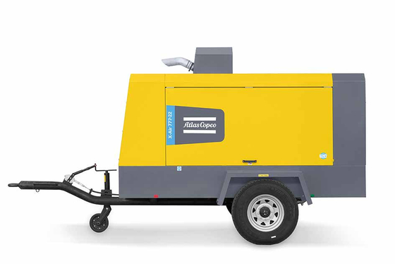 Tragbarer Kompressor X-AIR+ 777-22 mit Druck von 13-22 Bar und gelber Farbe