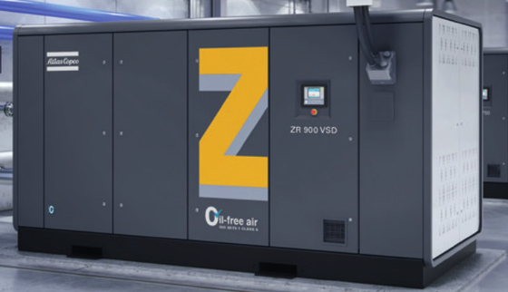 Null Kontaminationsrisiko ZR300-750&ZR400-900VSD Atlas Copco Ölfreier Schraubluftkompressor