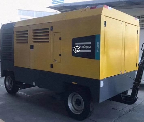 Gelber tragbarer Kompressor V1200 Digitales Display automatisches Abschalten für schwere Anwendungen