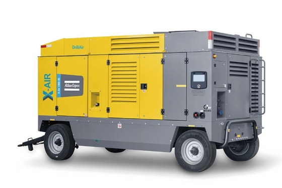 Gelber tragbarer Kompressor mit automatischem Ausschalten Ja X-AIR 1300-35