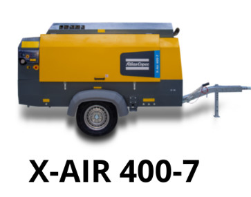 12 M3/min FAD Portable Compressor X-AIR 400-7 mit elektrischer Stromquelle und 7 Bar Wirkungsgrad