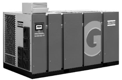 Rotationsschraube mit Ölinspritzung GA160VSD GA-Serie von Atlas mit eingebautem Trocken
