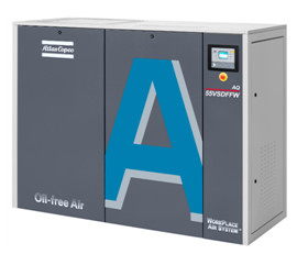 Ölfreier Atlas-Schraubluftkompressor 15kw AQ 15 VSD Wasser injiziert