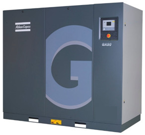 Öl injizierter Atlas-Schraubluftkompressor GA 45 Vsd 45kw Aluminiumlegierte Material