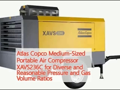 Atlas Copco mittelgroßer tragbarer Luftkompressor XAVS236C für unterschiedliche und angemessene Druck- und Gasvolumenverhältnisse